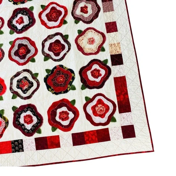 French Rose Raw Edge Applique Quilt